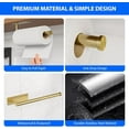 thumbnail image 4 of Paper Towel Holder Under Cabinet, Self-Adhesive,No Drilling, Stainless Steel, Wall-Mounted for Kitchen and Bathroom, Easy Install, Durable, Space-Saving, Ideal for Home, RV (Gold, 1 Pack), 4 of 7