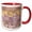 Red/White, variant on 3drose, Field of Lavender Inspirational Joy Botanical- Flowers, 11oz Magic Transforming Mug