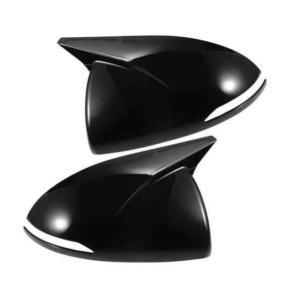 Pair Car Rear View Mirror Cover Cap Overlay Gloss Black for Hyundai Sonata 20-23 Mirror Guard Covers