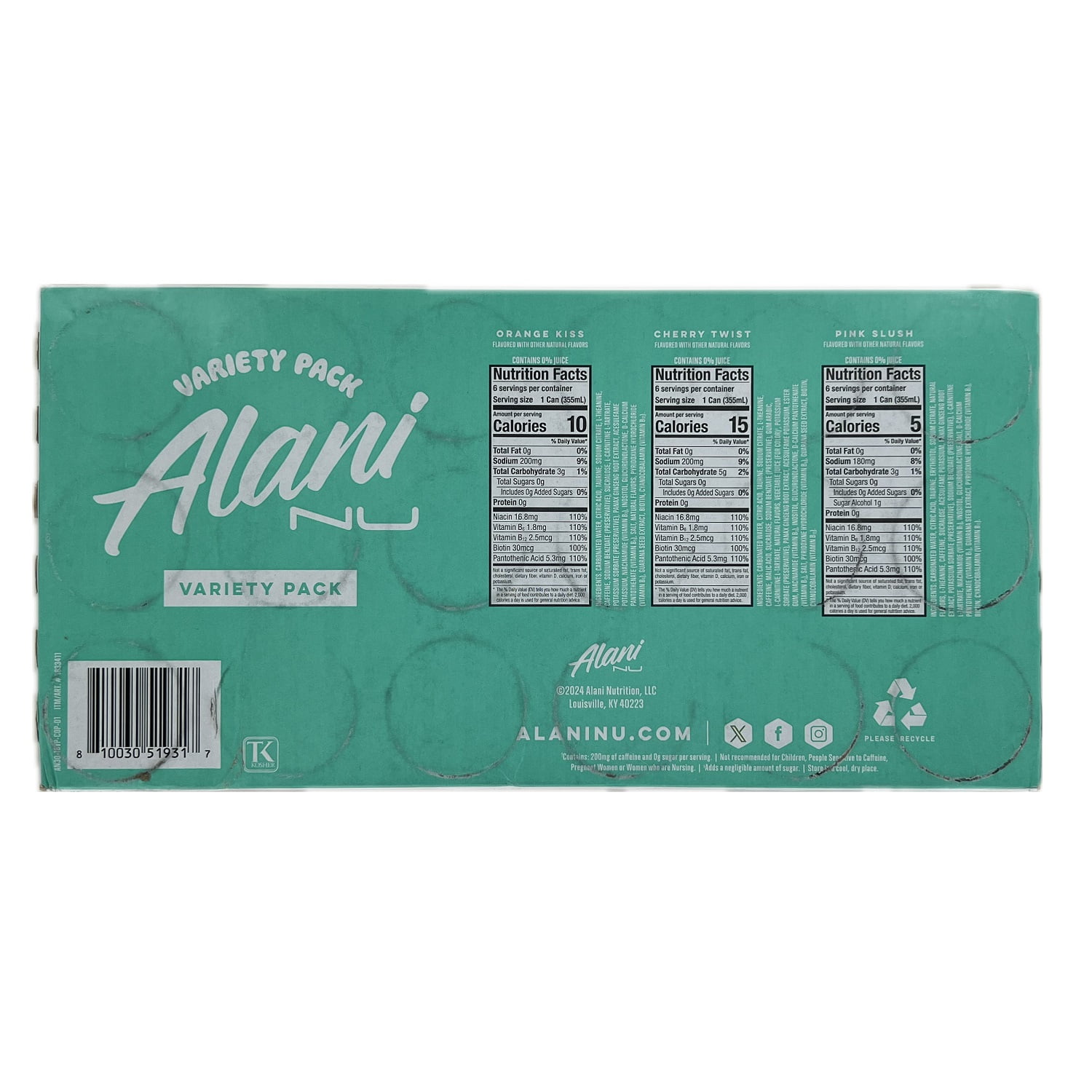 Alani Nu Energy Drink Variety Pack, 12 Fluid Ounce (Pack of 18)