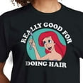 thumbnail image 3 of Disney Princess - Ariel Good For Doing Hair - Juniors Cropped Cotton Blend T-Shirt, 3 of 5