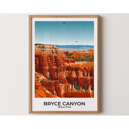 Bryce Canyon National Park Poster Bryce Canyon Travel Poster Bryce Canyon Print Bryce Canyon Art Bryce Canyon Poster Gift For Travelers Art