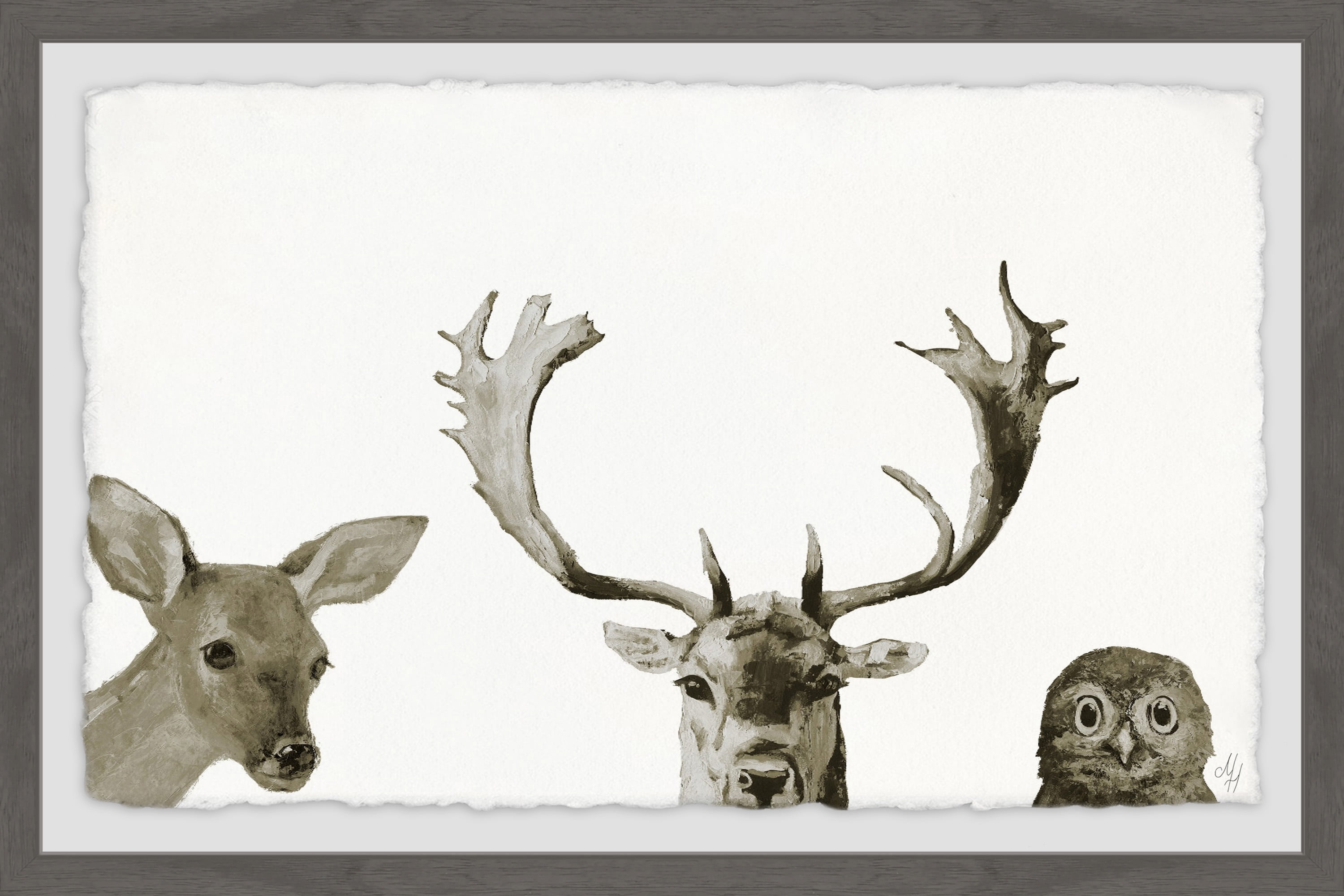 The Great Trio Framed Painting Art Print, 30.00" x 1.50"