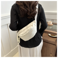 thumbnail image 5 of Bolso de pecho de plátano para mujer, bandolera de lona para correr, riñonera informal, bolsa deportiva con cinturón de media luna, 5 of 5