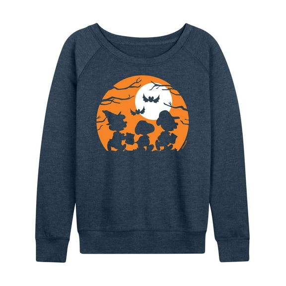 Peanuts - Trick Or Treat Silhouettes - Women's Lightweight French Terry Long Sleeve Shirt