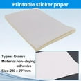 thumbnail image 4 of 50 Sheets A4 White Self Adhesive Waterproof Sticker Label Glossy Paper for Inkjet Printe ma1423, 4 of 6