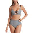 thumbnail image 2 of Traje de baño para mujer, traje de baño dividido reflectante colorido para mujer, bikini de cintura alta, traje de baño con luz nocturna, trajes de baño para mujer, 2 of 9