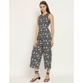 thumbnail image 5 of Moomaya Women's Printed Jumpsuit, Round Neck Sleeveless Wide Leg Cotton Jumpsuits, 5 of 7