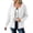 White, variant on Ozmmyan Womens Zip Up Hooded Jacket Drawstring Waist Long Sleeve Lightweight Casual Sweatshirt Coat Fall Winter Outerwear