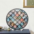 thumbnail image 4 of Yayeee Wall Clock Battery Operated 11.9" Silent Non-Ticking for Living Room, Colorful Art Pattern, 4 of 8