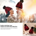 thumbnail image 4 of Viworld Parent-Child Family Matching Hats Winter Knit Hat Mother Kids Christmas Hat Red Plaid Pompom Beanie Cap, 4 of 9