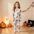 thumbnail image 2 of Gerichy Boys Girls Pajamas Sets Cute Ghost Pumpkin Pajamas Long Sleeve Top and Pants Soft Sleepwear Kid Halloween Holiday Pajama Sets 2T-9T, 2 of 7
