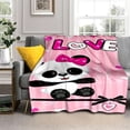 thumbnail image 1 of Manta de franela con dibujos de Panda Kawaii para niños, ropa de cama de viaje, sofá, regalo, supersuave, 1 of 3