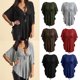 thumbnail image 5 of Las nuevas tapas ocasionales flojas sólidas sólidas de la camiseta de la nueva de la manera de las m Abanopi Borgoña L, 5 of 6