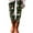 Army Green, variant on Women's Christmas Print Stretchy Soft Leggings, Casual Home Sleep Pants, Olive Green, L
