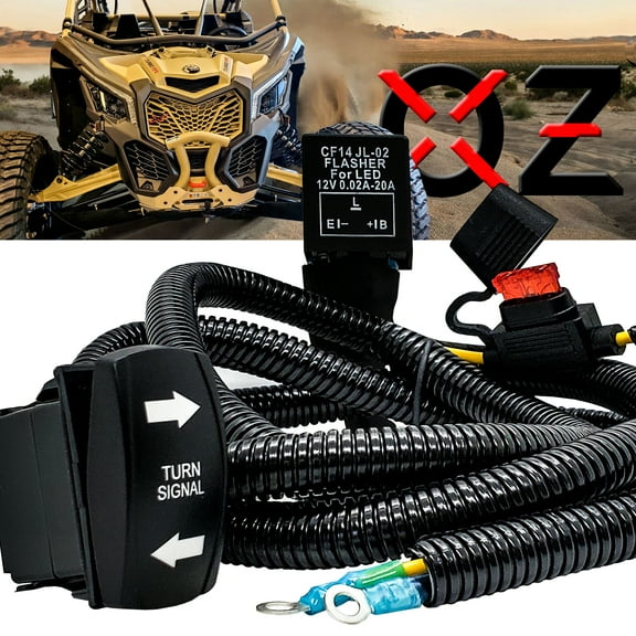 OZ-USA Power Distribution Block Wire Harness Kit Turn Signal Switch Plug & Play Compatible with 2018-2023 Can-Am Maverick X3 Max RS Turbo RR Sport Trail Defender