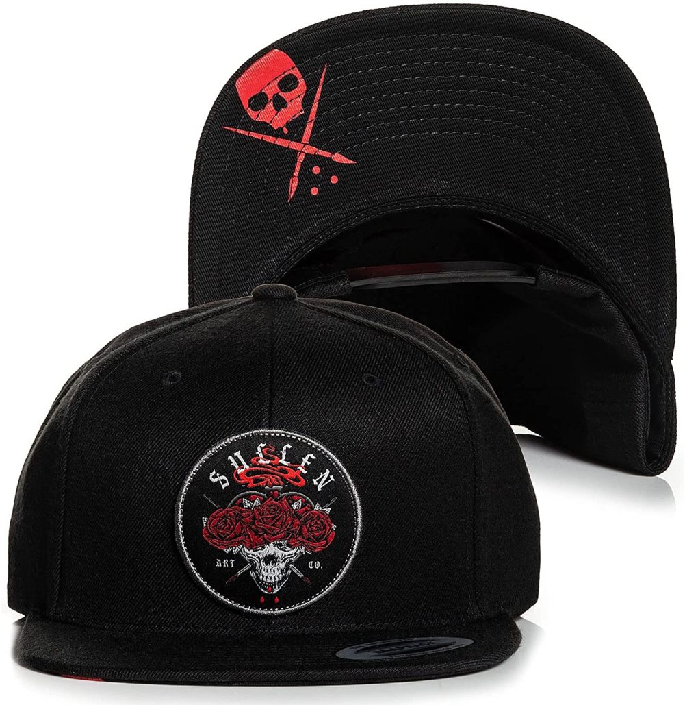 Sullen Mens Trinity Snapback Hat Black 