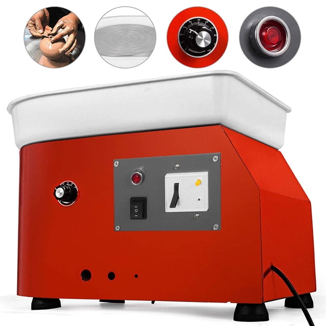 VEVOR 350W 110V Electric Pottery Wheel Ceramic Machine 25CM Work Clay Art Craft