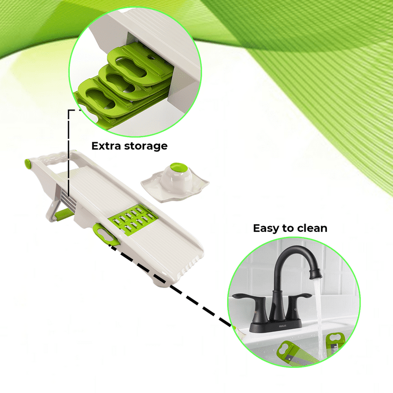 Kitchen Mandoline Vegetable Slicer with 3 Interchangeable Blades, Easy –  howsthatpossible