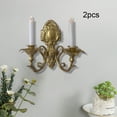thumbnail image 6 of 2 Pieces Vintage Wall Candle Holder Iron Metal Farmhouse Size for Living Room Wedding Hallway, 6 of 9