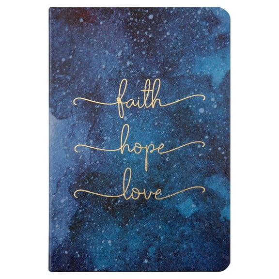 Pen+Gear Simulated Leather Journal, Faith Hope Love, 96 Pages