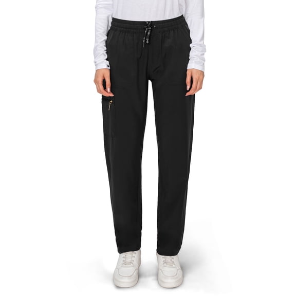 Jessica Simpson Scrubs Women's 5-Pocket Straight Leg Scrub Pants, Medical Uniform Work Pants with Side Zipper & Embroidered Logo