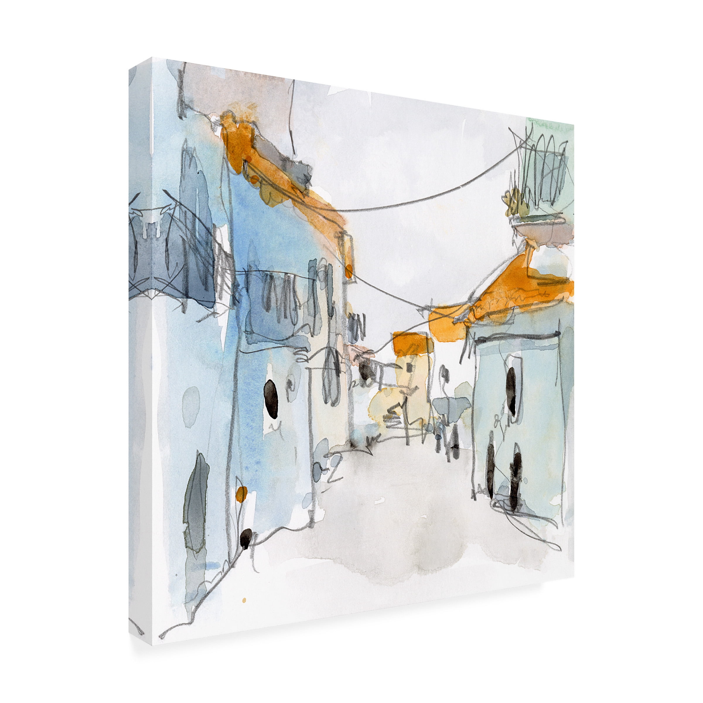 Samuel Dixon 'Along the Spanish Sidewalk II' Canvas Art