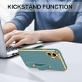 thumbnail image 6 of iPhone 12 Case, iPhone 12 Phone Case, Slim Fit Soft TPU with Adjustable Wristband Kickstand Scratch Resistant Shockproof Protective Cover for Apple iPhone 12 6.1 Inch 2020, Blue Grey, 6 of 18
