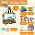 thumbnail image 3 of Extra Large Toy Storage Bags with Zipper, 11.8″×8.6″×3.9″ Clear Plastic Toy Storage Bag with Labels for Puzzles, Cosmetics, Stationery, 3 of 7