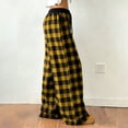 thumbnail image 6 of HADST Women's Plaid Wide Leg Pants Elastic Waist Drawstring Trousers with Soft Fabric Casual & Loungewear, 6 of 8