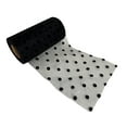 thumbnail image 3 of Black Polka Dot Tulle Decor - 6" x 25 Yards, Fabric Netting Ribbon, Wedding Decor, Reception, Wreath, Garland, Veil, Streamers, Halloween, Christmas, 3 of 4