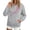 Gray #3, variant on Guluxicc Women's Hoodies Long Sleeve Sweatshirts Drawstring Pullover Tops with Pocket Casual Loose Blouses Tunic
