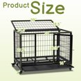 thumbnail image 2 of ZephyPaws 36 Inch Heavy Duty Dog Cage for Large Dog,Escape-Proof Kennel Crate,Pet Playpen with Wheel, 2 of 6