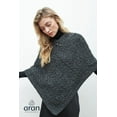thumbnail image 2 of Aran Cable Knit Wool Poncho Irish Cape Made in Ireland, One Size, 2 of 5