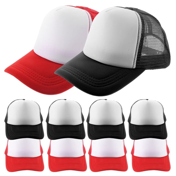Kelingqi 10pcs DIY Heat Transfer Baseball Caps Blank Printing Hats Sublimation Mesh Hats