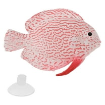 Unique Bargains Artificial Glowing Fish Floating Fake Fish Ornament Aquarium Artificial Fish Pink 1 Set