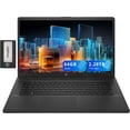 thumbnail image 1 of HP 17.3" HD+ Laptop, Intel i5-1334U, 64GB RAM, 2.28TB Storage(2TB SSD+288GB Docking Station Set), Intel Iris Xe Graphics, Number Pad, Wi-Fi 6, 720p HD Camera, Win 11, Jet Black, 1 of 9