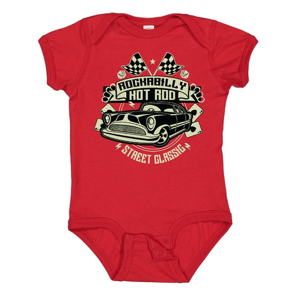 Inktastic Rockabilly Hotrod Boys or Girls Baby Bodysuit