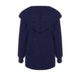 thumbnail image 6 of Qeaghou Sherpa Jacket Women Open Front Fuzzy Fleece Cardigan Jacket 2024 Fall Long Sleeve Coats Hooded Jackets with Pockets Warm Winter Coats for Women, 6 of 7