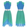 thumbnail image 3 of Disfraz de adoración litúrgica dividida para mujer, Túnica de baile con etiqueta lírica de Ballet, vestido de baile de alabanza contemporánea, Ropa de baile, 3 of 5