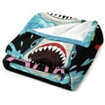 thumbnail image 4 of Just A Girl Who Love Sharks Blanket Funny Sharks Decor Throw Blanket Gifts for Girls Boys Super Warm Soft Plush Lightweight Fleece Flannel Blanket Couch Bedding Blanket for Kids Adult Women 40"x50", 4 of 6