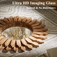 thumbnail image 4 of Easy4Home 20" Rustic Wood Mirror Wall Decoration Hanging Round Mirror,Light Brown, 4 of 7