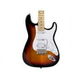 thumbnail image 2 of Monoprice Cali DLX Plus HSS Electric Guitar with Gig Bag - Sunburst Ash Body, Wilkinson Bridge/Pickups, White Pickguard, Maple Fingerboard - Indio Series, 2 of 6