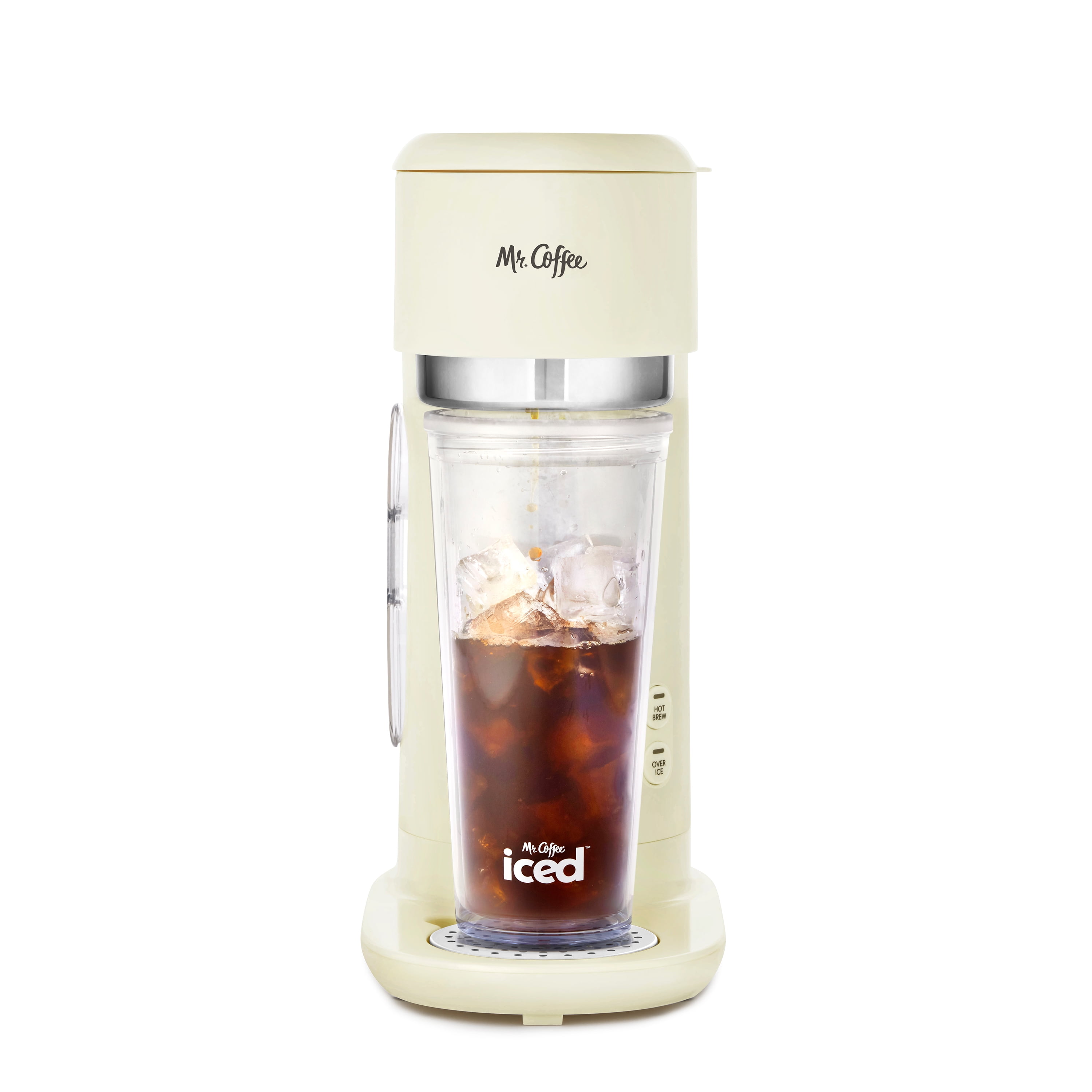 Mr. Coffee Single-Serve Iced and Hot Coffee Maker with Reusable Tumbler and  Coffee Filter, Black 