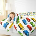 thumbnail image 4 of Castle Fairy Child Garbage Truck 2pcs Bedding Comforter Set,Cartoon Car Twin Comforter Sets,Trash Truck Breathable Bedding Set,Microfiber Bedroom Decor, 4 of 8