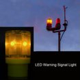 TUMALL Solar Powered 6 LED Warning Signal Light Red/Yellow Flash Strobe