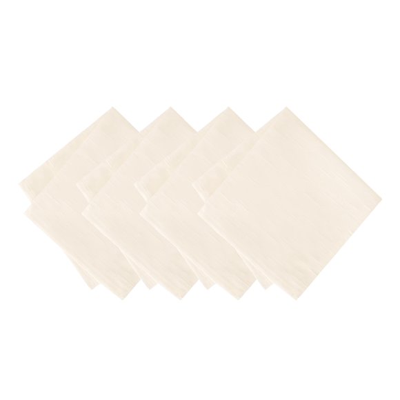 Elrene Home Fashions Continental Solid Texture - Servilletas De Comedor De Tela Resistente Al Agua Y A Las Manchas, Juego De 4, 17 X 17 Pulgadas, Color Marfil