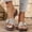 Beige, variant on Fnooota Women's Flat Sandals, Non-slip Slip On Open Toe Holiday Summer Shoes Beige Size 8.5