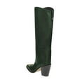 thumbnail image 4 of FSJ Women Classic Triangle Rivets Studs Pointed Closed Toe Knee High Boots Chunky Block High Heels Pull On Comfort Casual Office Wear Shoes Size 8 Green, 4 of 4
