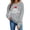 E8-NSLGXD Gray Sweatshirts for Women, variant on NSLGXD Womens Graphic Sweatshirt Crewneck Long Sleeve Pullover Merry Christmas Santa Hat Print Casual Holiday Top XS-2XL